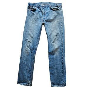 80s Levis Jeans Orange Tab 20505 0217 Size 36 X 31 Faded Distressed Made In USA